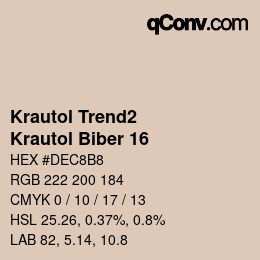 Farbcode: Krautol Trend2 - Krautol Biber 16 | qconv.com