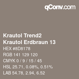 Farbcode: Krautol Trend2 - Krautol Erdbraun 13 | qconv.com