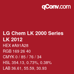 Farbcode: LG Chem LK 2000 Series - LK 2012 | qconv.com