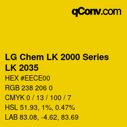 Farbcode: LG Chem LK 2000 Series - LK 2035 | qconv.com