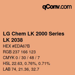 カラーコード: LG Chem LK 2000 Series - LK 2038 | qconv.com