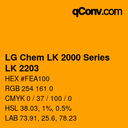 Código de color: LG Chem LK 2000 Series - LK 2203 | qconv.com