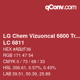 Código de color: LG Chem Vizuoncal 6800 Translucent - LC 6811 | qconv.com