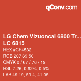 Código de color: LG Chem Vizuoncal 6800 Translucent - LC 6815 | qconv.com