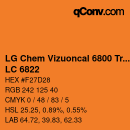 Farbcode: LG Chem Vizuoncal 6800 Translucent - LC 6822 | qconv.com