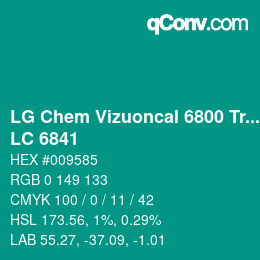 Código de color: LG Chem Vizuoncal 6800 Translucent - LC 6841 | qconv.com