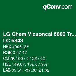 Código de color: LG Chem Vizuoncal 6800 Translucent - LC 6843 | qconv.com