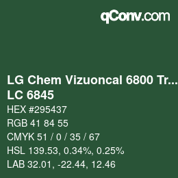 Farbcode: LG Chem Vizuoncal 6800 Translucent - LC 6845 | qconv.com