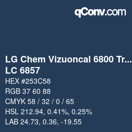 カラーコード: LG Chem Vizuoncal 6800 Translucent - LC 6857 | qconv.com