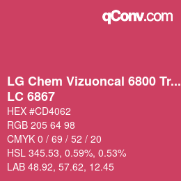 カラーコード: LG Chem Vizuoncal 6800 Translucent - LC 6867 | qconv.com