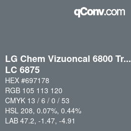 カラーコード: LG Chem Vizuoncal 6800 Translucent - LC 6875 | qconv.com