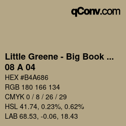 カラーコード: Little Greene - Big Book Of Colours - 08 A 04 | qconv.com