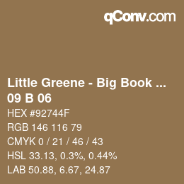 カラーコード: Little Greene - Big Book Of Colours - 09 B 06 | qconv.com