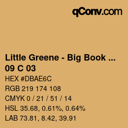 カラーコード: Little Greene - Big Book Of Colours - 09 C 03 | qconv.com