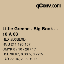 カラーコード: Little Greene - Big Book Of Colours - 10 A 03 | qconv.com