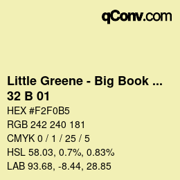 カラーコード: Little Greene - Big Book Of Colours - 32 B 01 | qconv.com