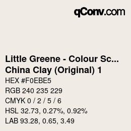 カラーコード: Little Greene - Colour Scales - China Clay (Original) 1 | qconv.com