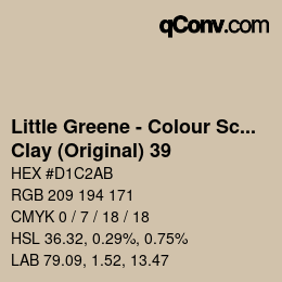 Farbcode: Little Greene - Colour Scales - Clay (Original) 39 | qconv.com