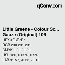 Código de color: Little Greene - Colour Scales - Gauze (Original) 106 | qconv.com