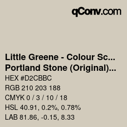 カラーコード: Little Greene - Colour Scales - Portland Stone (Original) 77 | qconv.com