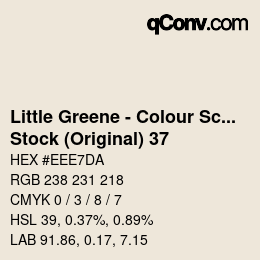 カラーコード: Little Greene - Colour Scales - Stock (Original) 37 | qconv.com