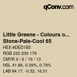 カラーコード: Little Greene - Colours of England - Stone-Pale-Cool 65 | qconv.com