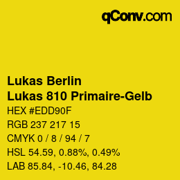 カラーコード: Lukas Berlin - Lukas 810 Primaire-Gelb | qconv.com