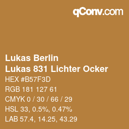 Code couleur: Lukas Berlin - Lukas 831 Lichter Ocker | qconv.com