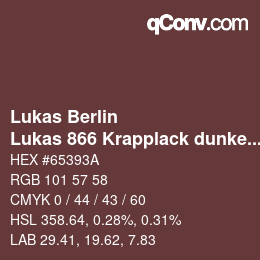 Código de color: Lukas Berlin - Lukas 866 Krapplack dunkel | qconv.com