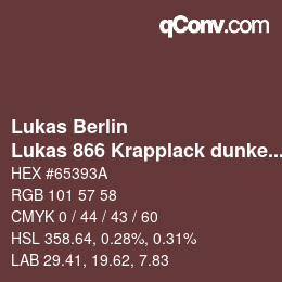 Color code: Lukas Berlin - Lukas 866 Krapplack dunkel | qconv.com