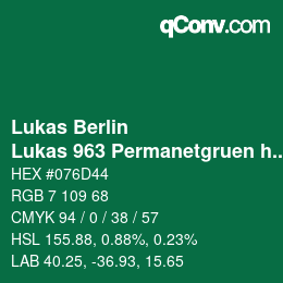 カラーコード: Lukas Berlin - Lukas 963 Permanetgruen hell | qconv.com