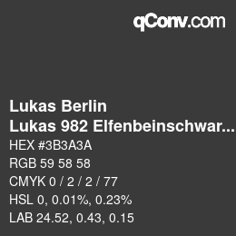 カラーコード: Lukas Berlin - Lukas 982 Elfenbeinschwarz | qconv.com