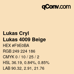 カラーコード: Lukas Cryl - Lukas 4009 Beige | qconv.com