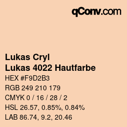 カラーコード: Lukas Cryl - Lukas 4022 Hautfarbe | qconv.com