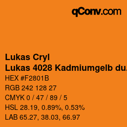 Farbcode: Lukas Cryl - Lukas 4028 Kadmiumgelb dunkel | qconv.com