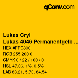 カラーコード: Lukas Cryl - Lukas 4046 Permanentgelb hell | qconv.com