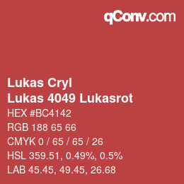 Farbcode: Lukas Cryl - Lukas 4049 Lukasrot | qconv.com