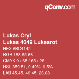 Farbcode: Lukas Cryl - Lukas 4049 Lukasrot | qconv.com