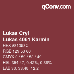 カラーコード: Lukas Cryl - Lukas 4061 Karmin | qconv.com