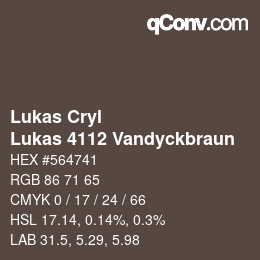 Farbcode: Lukas Cryl - Lukas 4112 Vandyckbraun | qconv.com