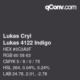 カラーコード: Lukas Cryl - Lukas 4122 Indigo | qconv.com