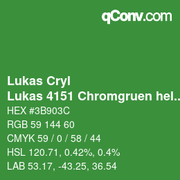 カラーコード: Lukas Cryl - Lukas 4151 Chromgruen hell | qconv.com