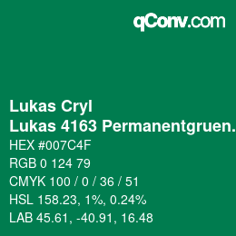 Color code: Lukas Cryl - Lukas 4163 Permanentgruen hell | qconv.com
