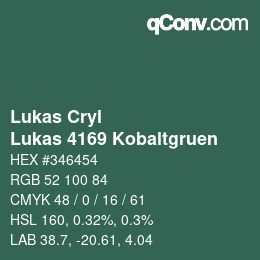 Código de color: Lukas Cryl - Lukas 4169 Kobaltgruen | qconv.com