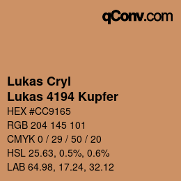 カラーコード: Lukas Cryl - Lukas 4194 Kupfer | qconv.com