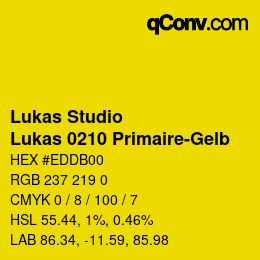 Código de color: Lukas Studio - Lukas 0210 Primaire-Gelb | qconv.com