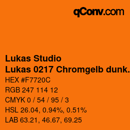 Código de color: Lukas Studio - Lukas 0217 Chromgelb dunkel | qconv.com