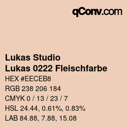 Código de color: Lukas Studio - Lukas 0222 Fleischfarbe | qconv.com