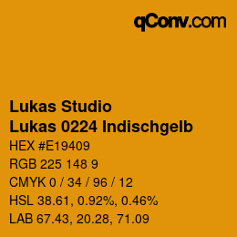 Code couleur: Lukas Studio - Lukas 0224 Indischgelb | qconv.com