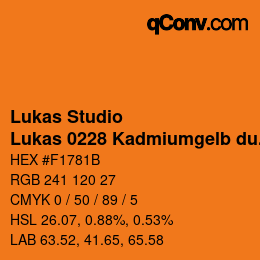 Farbcode: Lukas Studio - Lukas 0228 Kadmiumgelb dunkel | qconv.com